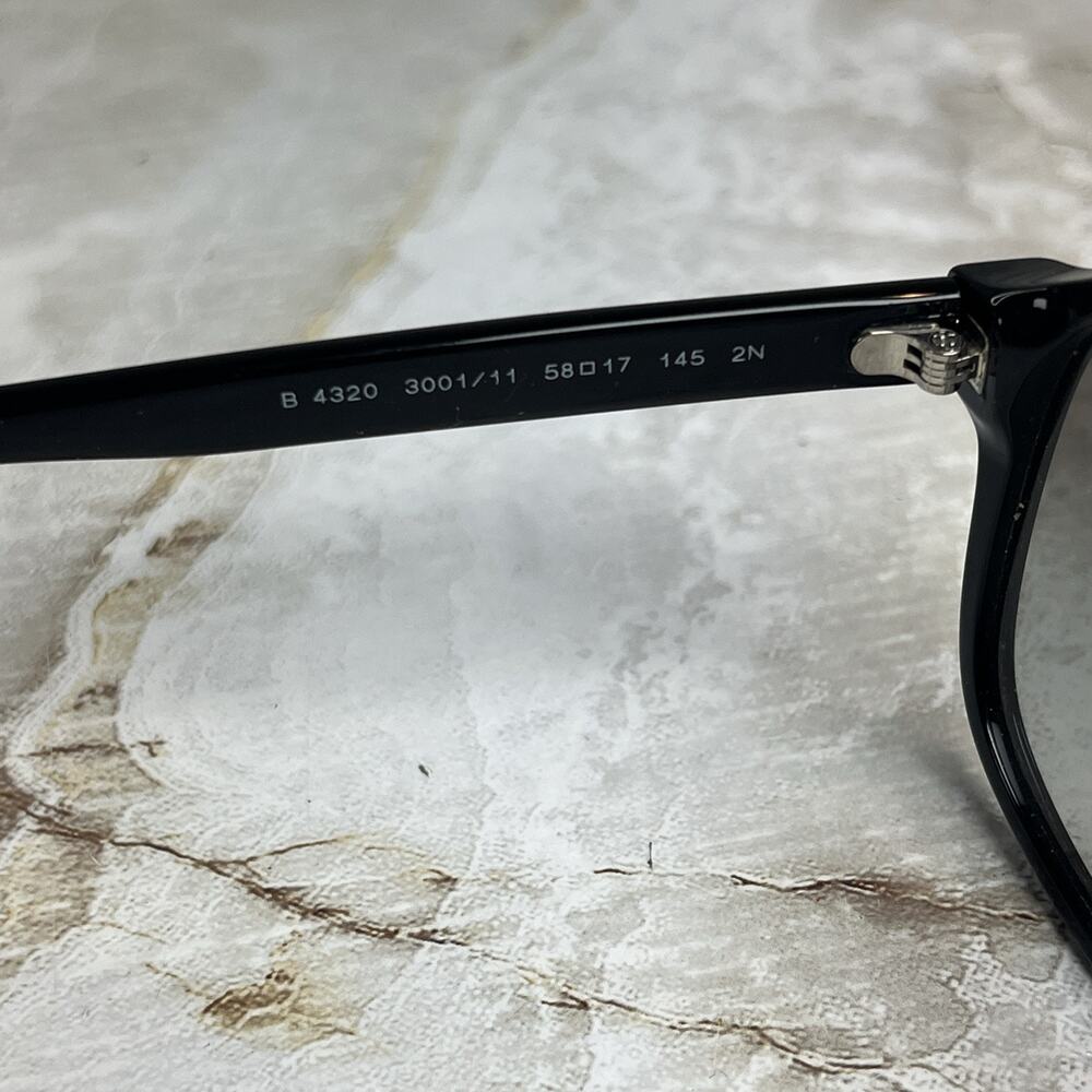 Burberry Sunglasses B 4320 Unisex 58-17-145 Gloss Black Italy FOR FRAMES ONLY - Picture 5 of 9